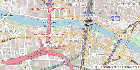 Map of Glasgow, Lanarkshire