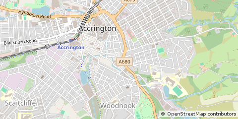 Map of Accrington, Lancashire