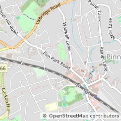 Map of Pinner, Middlesex
