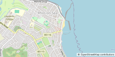 Map of Colwyn BAY, Conwy