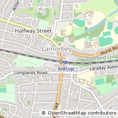 Map of Sidcup, Kent