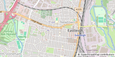 Map of Eastleigh, Hampshire