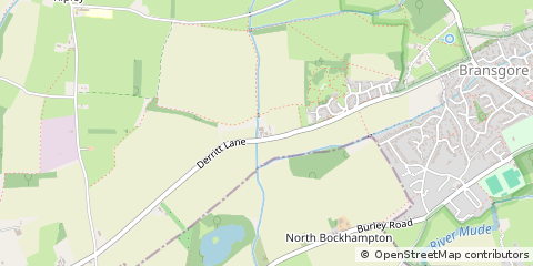 Map of Christchurch, Dorset