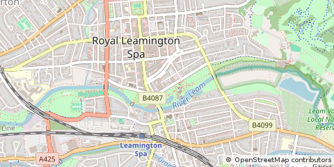 Map of Leamington SPA, Warwickshire