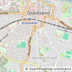 Map of Gravesend, Kent