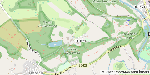 Map of Harden Bingley, West Yorkshire