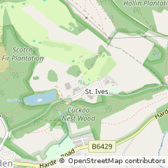 Map of Harden Bingley, West Yorkshire