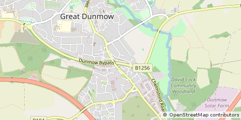 Map of Dunmow, Essex