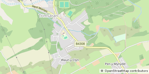 Map of Kidwelly, Dyfed