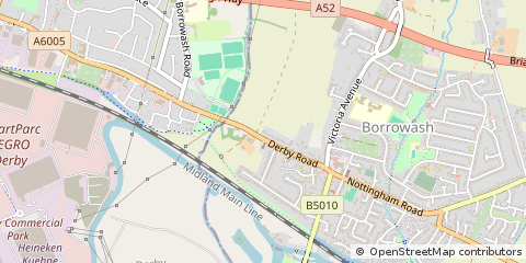 Map of Borrowash, Derby