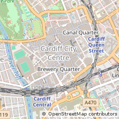 Map of Cardiff, South Glamorgan