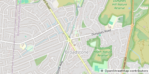 Map of Broadstone, Dorset