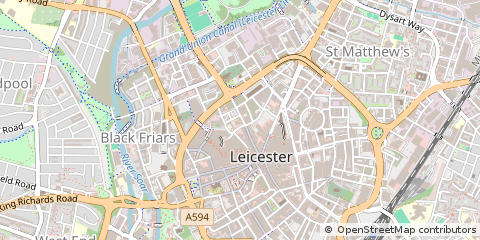 Map of Leicester