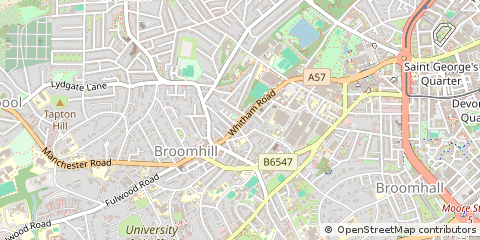 Map of Sheffield
