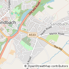 Map of Sandbach, Cheshire