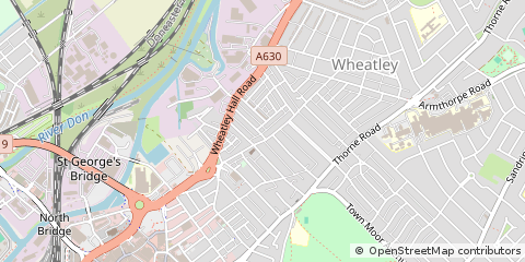 Map of Doncaster, South Yorkshire