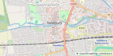 Map of Newbury, West Berkshire
