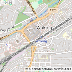 Map of Woking, Surrey