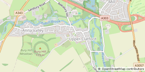 Map of Andover, Hampshire