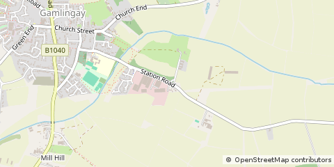 Map of Gamlingay, Sandy Beds
