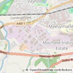 Map of Newtown, Powys