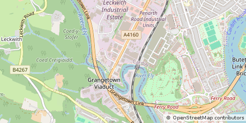 Map of Cardiff, South Glamorgan