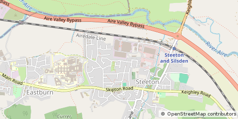 Map of Keighley, West Yorkshire