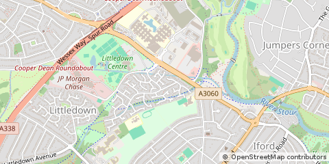 Map of Bournemouth, Dorset