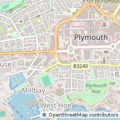 Map of Plymouth, Devon