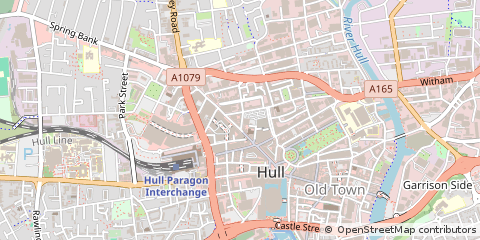 Map of Hull, E Yorkshire