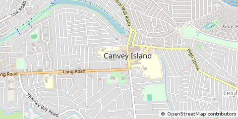 Map of Canvey Island, Essex