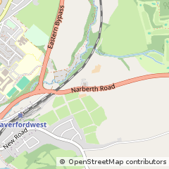 Map of Haverfordwest, Pembrokeshire