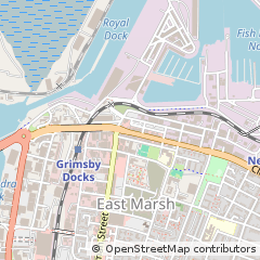 Map of Grimsby, N E Lincolnshire