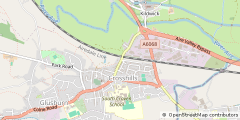 Map of Keighley, West Yorkshire