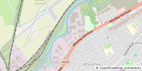 Map of Doncaster, South Yorkshire