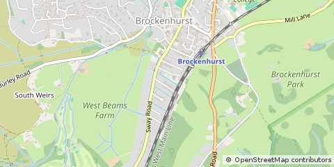 Map of Brockenhurst, Hampshire
