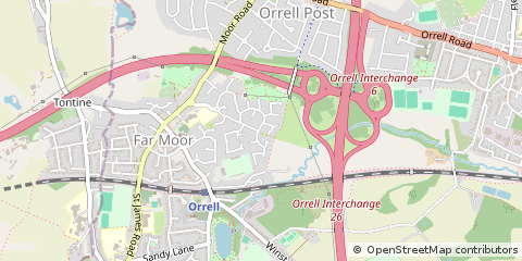 Map of Wigan, Greater Manchester
