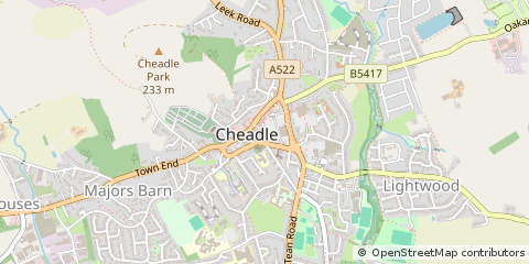 Map of Stoke-on-Trent, Staffordshire