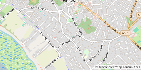 Map of Wirral, Merseyside
