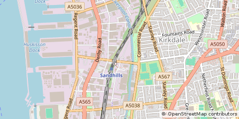 Map of Liverpool, Merseyside