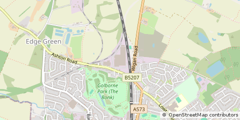 Map of Ashton Road Golborne Warrington, Cheshire