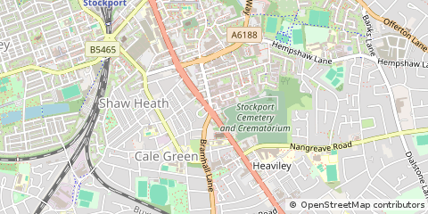 Map of Stockport, Cheshire