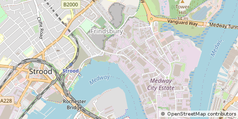 Map of Strood, Kent