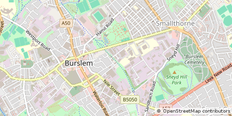 Map of Stoke-on-Trent, Staffordshire
