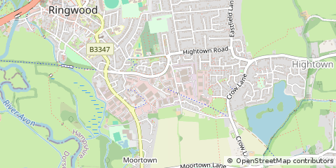 Map of Ringwood, Hampshire