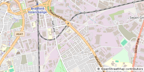 Map of Bradford, West Yorkshire