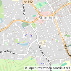 Map of Stanmore, Middlesex