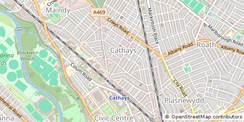 Map of Cardiff