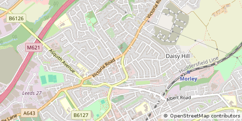 Map of Leeds, West Yorkshire