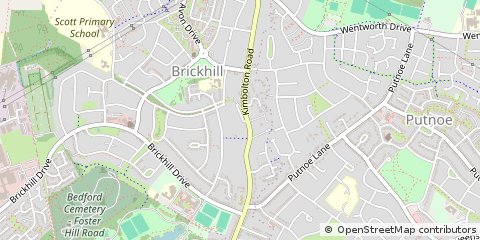 Map of Bedford, Bedfordshire